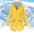 thumbnail image 1 of Women Solid Rain Jacket Outdoor Plus Size Waterproof Hooded Windproof Loose Coat, 1 of 6