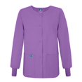 thumbnail image 3 of Adar Universal Women's Round Neck Warm-Up Scrub Jacket, Available in 39 Colors, 3 of 5