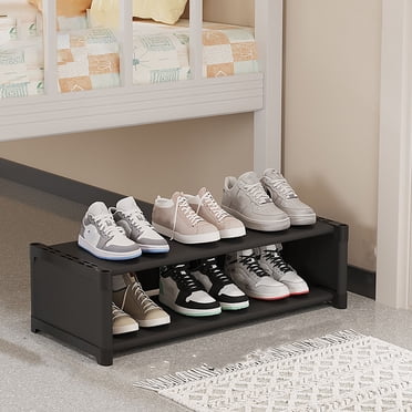 EGNMCR Shoe Rack,Shoe Rack for Closet Dormitory Shoe Rack Easy Storage Bed Storage Artifact Multi-layer Household Table Bottom Small Narrow Shoe Cabinet Shoe rack