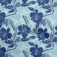 thumbnail image 1 of oneOone Viscose Chiffon Navy Blue Fabric Asian Floral Sewing Craft Projects Fabric Prints By Yard 42 Inch Wide, 1 of 4