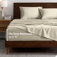 thumbnail image 4 of Bare Home Linen Sheet Set - Deep Pocket - Breathable - 4-Pieces - Queen, Natural, 4 of 6