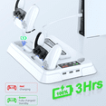 thumbnail image 4 of PS5 / PS5 Pro/PS5 Ultra-thin Stand And Cooling Station, Controller Charging Station For PlayStation 5 Console, PS5 Stand With CD And Digital Controller Charger, PS5 Stand With Cooling Fan, 4 of 9