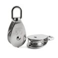 thumbnail image 1 of JCBIZ Lot de 2 Poulie Simple M50 en Acier Inoxydable Matériel Robuste Roue Pivotante Levage Poulie Fixe pour Corde Métallique Charge 400kg, 1 of 4
