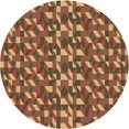 thumbnail image 1 of Ahgly Company Machine Washable Indoor Round Transitional Caramel Brown Area Rugs, 4' Round, 1 of 7