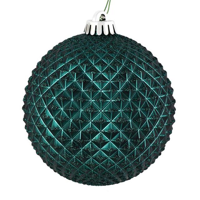 Vickerman N188462D Boule de Durian Pailletée Bleu Mer de 2,75 Po, 12 par Sac