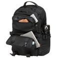 thumbnail image 3 of KAUKKO Vintage Casual polyster and Leather Rucksack Backpack (Nylon Black), 3 of 5