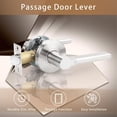 thumbnail image 2 of Levier de Porte de Passage Sans Clé Réversible Verrou Robuste Intérieur Poignées de Porte en Nickel Tache pour Couloir et Garde-Robe, 2 of 6
