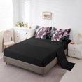 thumbnail image 3 of Black Marble 7 Piece Comforter Set Full Bed in a Bag Teal Butterfly Bedding Sets,Magenta Marbling Sheet Set Abstract Ombre Ink Fluid Art Bed Set,Rustic Animal Dreamy Butterflies Room Decor Aesthetic, 3 of 5