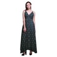 thumbnail image 1 of Bimba Block Printed Women Long Maxi BeachDressStrappy Summer Resort Wear-X-Large, 1 of 5