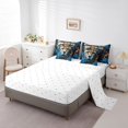 thumbnail image 3 of YST Leopard King Comforter Set - 7-Piece Blue Rose Bedding Ensemble, King, 3 of 5