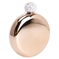 thumbnail image 1 of Portable Pocket Hip Leakproof Round Stainless Steel Bottle for Rose Gold, 1 of 8