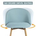 thumbnail image 3 of Homy Casa Set of 2 Counter Stools with Upholstered Seat and Wood Legs, 26" Height, for Hotel Lounge, Breakfast Area, and Cafe Bar, 3 of 7
