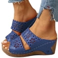 thumbnail image 1 of jovati Summer New Style Thick-soled Slope With Embroidered Hollow With Roman Slippers, 1 of 9