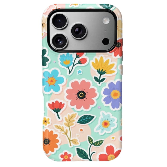 SKLYDDI Cute Floral Aesthetic Case for iPhone 17 Pro Max, Compatible with MagSafe - 76