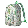 thumbnail image 5 of Floral Print Vintage Style Student Backpack – Aesthetic Canvas Daypack with Oxford Material, Lightweight Design for Outdoor Use, 5 of 5