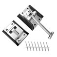 thumbnail image 3 of S SERENABLE T Shape Entry Door Latch Trucks Horse Trailers Entry Door Latch with 8 rivets, 3 of 9