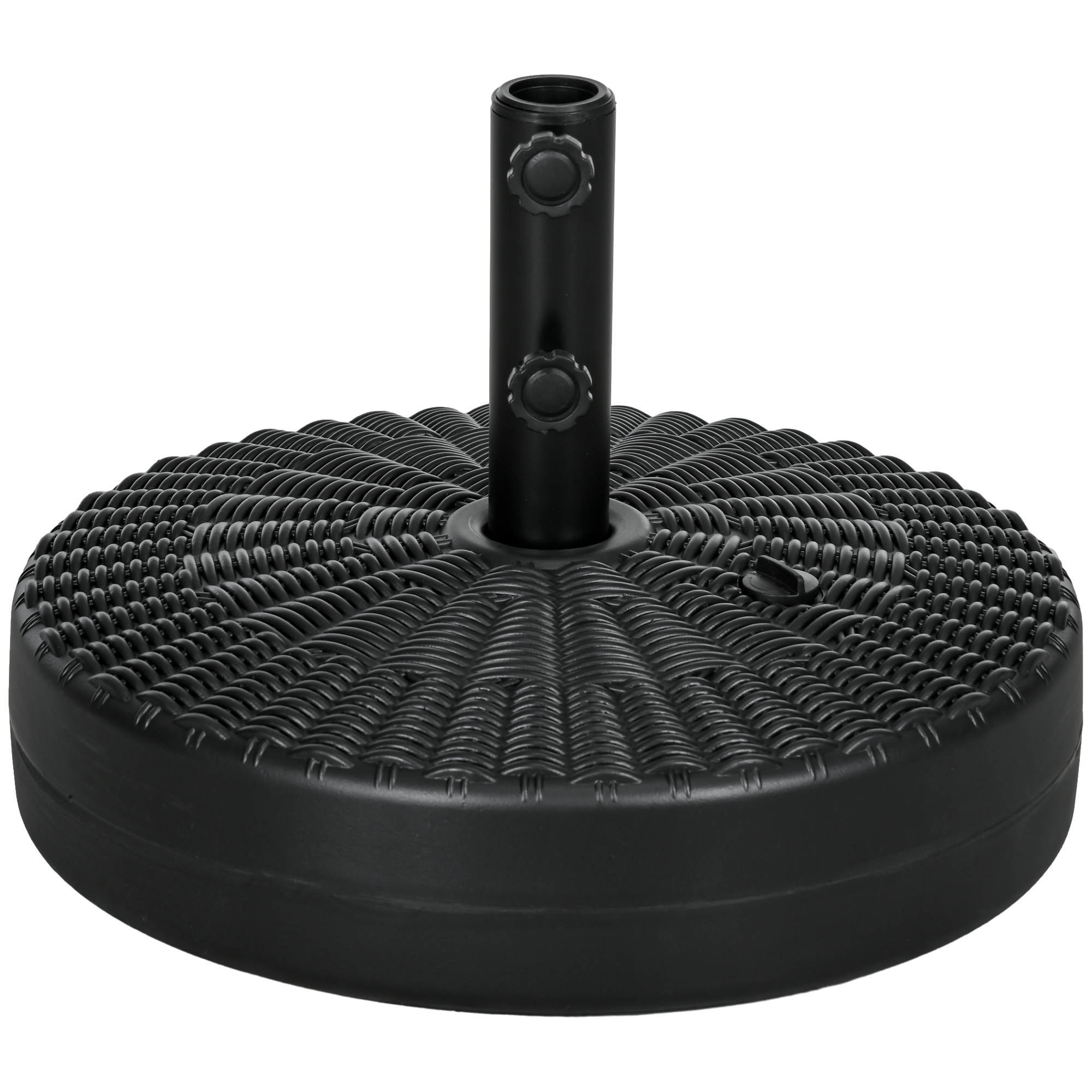 Outsunny 64lbs Patio Umbrella Base Stand, Fillable Umbrella Holder, Black