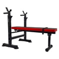 thumbnail image 2 of BalanceFrom Steel Weight Bench with Squat Rack, Adjustable Seat, and Recliner, Black & Red, 2 of 9