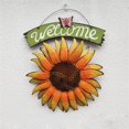 thumbnail image 2 of Metal Butterfly Sunflower Welcome Sign Outdoor Garland On Front Door, 2 of 5