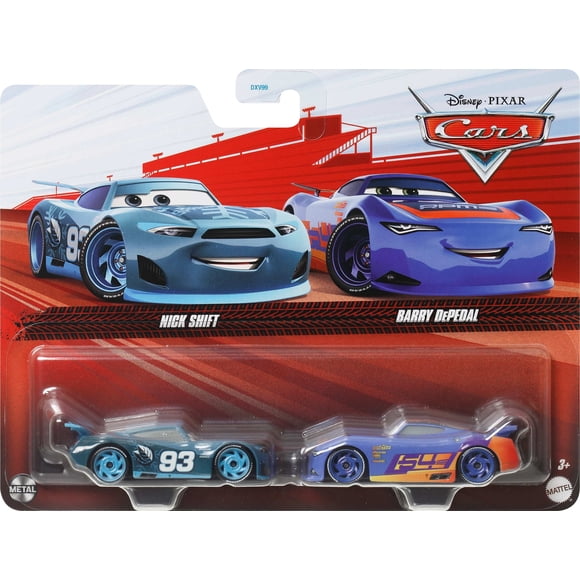 Disney and Pixar Cars Nick Shift & Barry DePedal 2-Pack, Set of 2 1:55 Scale Die-Cast Toy Vehicles