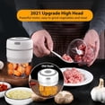 thumbnail image 4 of Mini Garlic Chopper, Electric Food Processor, Garlic Mincer Portable Mini Processor for Chop Onion Ginger Vegetable Pepper Spice Meat, Baby Food, Easy Clean, Waterproof, (250ml), 4 of 9