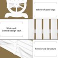 thumbnail image 4 of Outsunny Rustic Wood Outdoor Bench, Garden Bench for 2-Person, White, 4 of 10