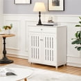 thumbnail image 3 of Yaheetech Armoire de Rangement pour Chaussures à 4 Niveaux Réglable avec 1 Tiroir pour Couloir, Blanc, 3 of 7
