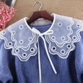 thumbnail image 4 of Esquirla Chiffon Floral Fake Collar Detachable - White 01, as described, 4 of 8