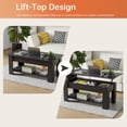 thumbnail image 4 of FDW 47.2” Lift Top Conference Room Table Storage Shelf, Black, 4 of 7