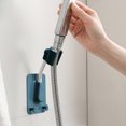 thumbnail image 2 of Self-Adhesive Shower Head Bracket Adjustable Handheld Showerhead Holder Wall Mount 2 Hooks Stand, Blue, 2 of 9