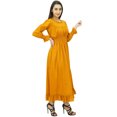thumbnail image 3 of Bimba Robe Maxi Longue Décontractée en Coton pour Femme à Taille Smockée, 3 of 7