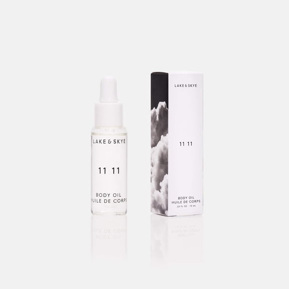 Lake & Skye 11 11 Body Oil Mini 0.33 fl oz (10 ml) - Hydrating with Vitamin E & Sweet Almond Oil - Sheer & Uplifting Scent
