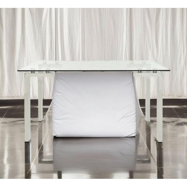 STOUT CHROME GLASS TOP DINING TABLE- 60"