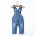 thumbnail image 2 of KIDSCOOL SPACE Salopette en Denim Déchirée pour Petite Fille Ou Petit Garçon, Taille 2-3 Ans,, 2 of 9