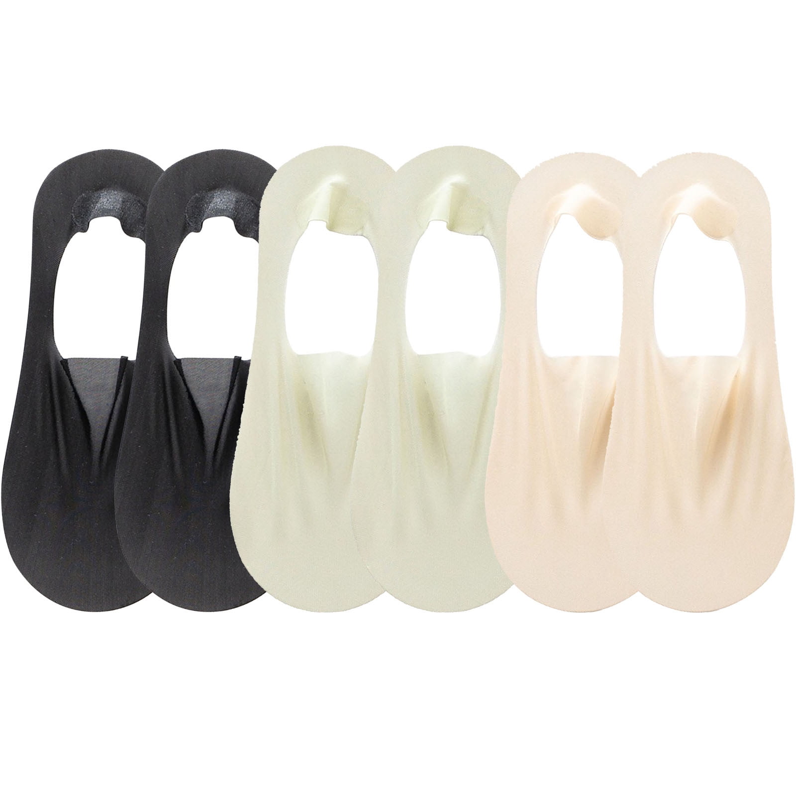JMYHOAM Socks for Women 6 Pairs Womens Socks Nylon Non Slip Low Cut Liner Footies Thin Socks Lightweight Socks