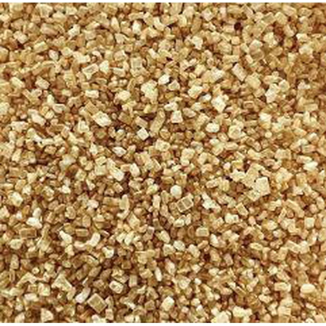 McCall's Sable de Sucre Or Radieux, 2 Lb. Vue Gros Plan de Cristaux de Sucre Doré à Fini Éclatant, Idéal pour Décorer Gâteaux, Petits Gâteaux et Autres Produits de Boulangerie. Convient comme Ingrédients de Cuisson pour Ajouter une Touche Élégante aux Confiseries.