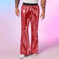 thumbnail image 4 of Pantalon Décontracté pour Hommes, Taille Serrée, Performance de Scène, Style Boîte de Nuit, Pantalon Évasé, 4 of 5