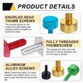 thumbnail image 3 of 5 Pcs M3x8mm Flat Head Knurled Thumb Screws for Graphics Card, Gold, 3 of 6