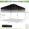 thumbnail image 2 of Gymax Abri de Jardin Instantané à 2 Niveaux 10 Pieds x 10 Pieds, Tente Pliante, Gazebo Instantané, Sac de Transport Ajustable avec Roue, 2 of 7