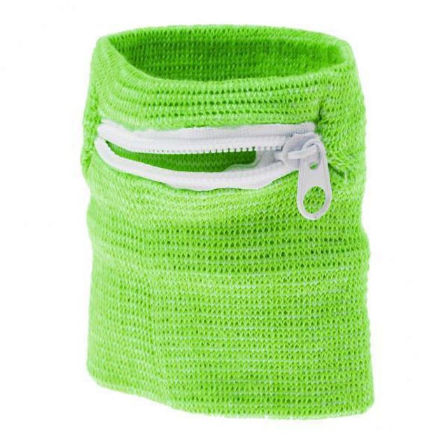Almencla 3-Lot de 6 Bracelet de Sport Extérieur avec Poche Zippée Vert 6 Pcs