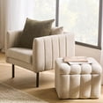 thumbnail image 2 of Bouclair Pouf Beige avec Rangement, 2 of 6