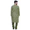 thumbnail image 3 of Atasi Ensemble Kurta de Designer pour Garçons Kurta Longue Imprimée Pyjama Vêtements d'Été, 3 of 4