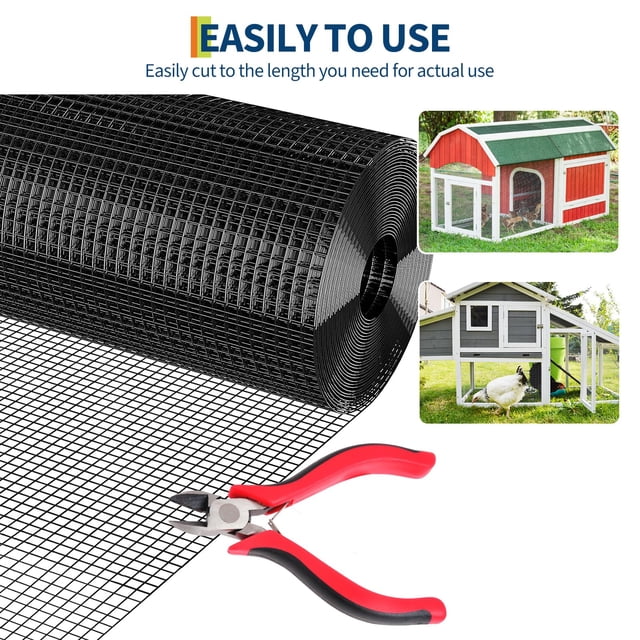 GloryStar 1/2 Inch Hardware Cloth, 19GA Galvanized Welded Wire Mesh Roll, Chicken Wire Fencing for Poultry Netting and Chicken Coops**