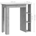 thumbnail image 4 of vidaXL Bar Table with Shelf Concrete Grey 102x50x103.5 cm Engineered Wood, 4 of 5
