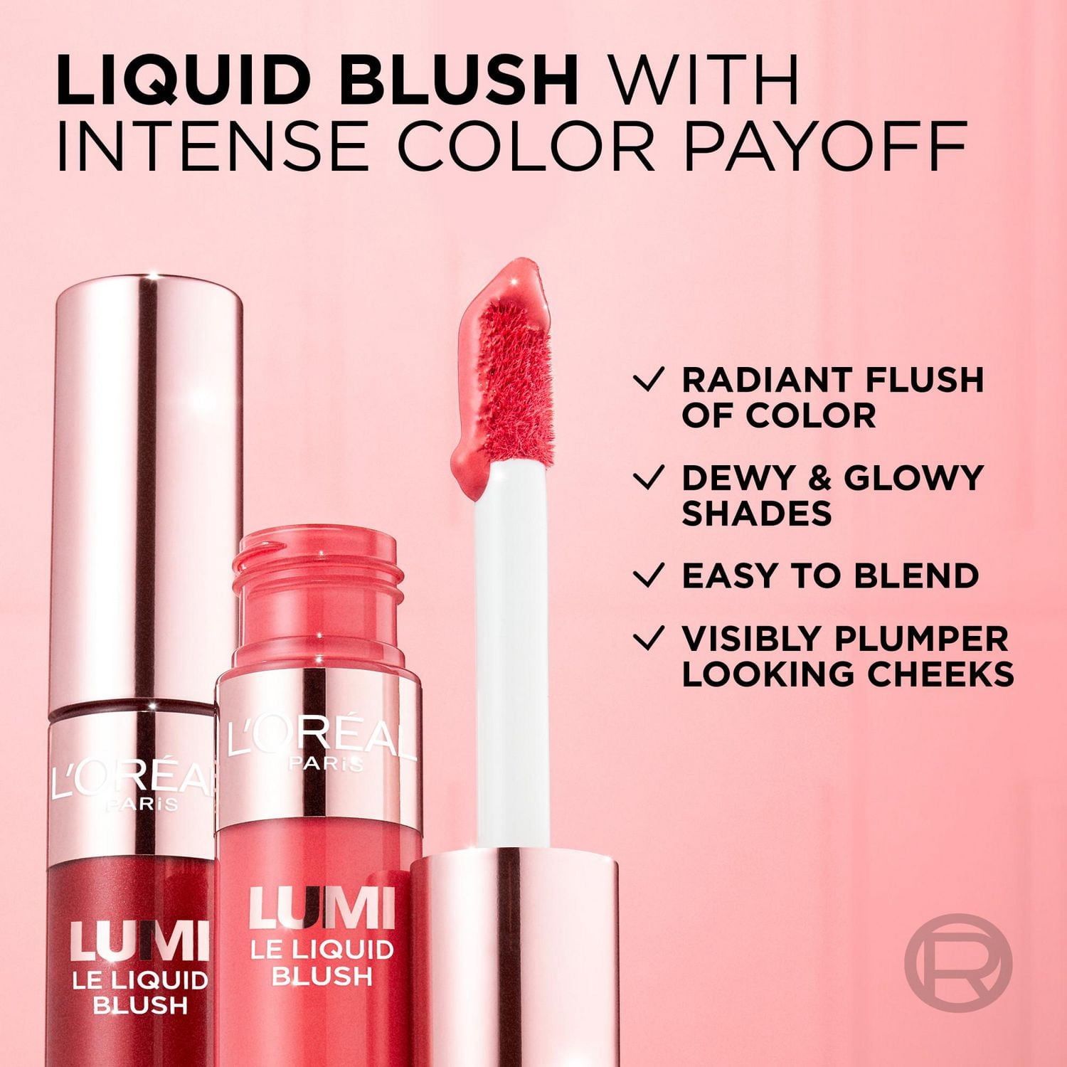 L'Oreal Paris Lumi le Fard à Joues Liquide, Couleur Intense Modulable