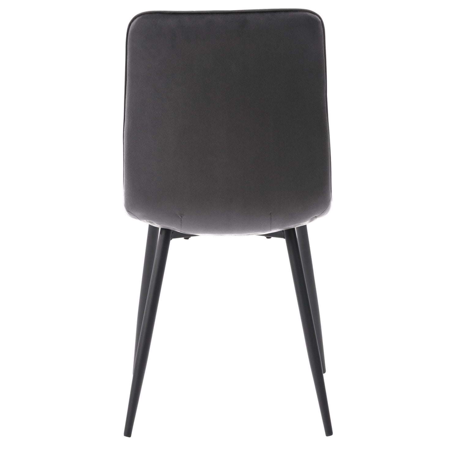 Ensemble de 2 chaises d'appoint d'intérieur CorLiving Nash, rembourrées en velours et pieds évasés en métal noir