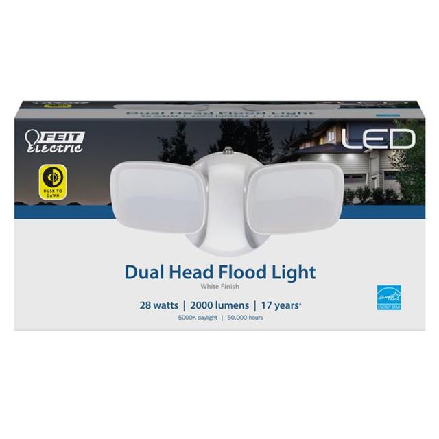 Feit Electric 3002309 Dusk to Dawn Hardwired LED White Security Floodlight