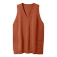 thumbnail image 5 of IMENGL Chandail Sans Manches Confortable à Poche, Col en v, Rouge 3TG, Taille g-4TG, 5 of 5