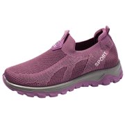 Walking Sneakers for Women Clearance Sneaker for Women Mesh Running Shoes Athletic Tennis Breathable Sneakers Fashion Sport Shoes Walking Shoes Female Womens Sneakers Shoes(Purple,8)