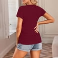 thumbnail image 4 of Bwiyojiz Tailles P-TTG Robe Maxi de Maternité Décontractée Printemps et Été Femmes Uni avec Fronces Manches Courtes Col Rond Chemises pour Femmes Mères Vêtements Tendance Enceinte, 4 of 9